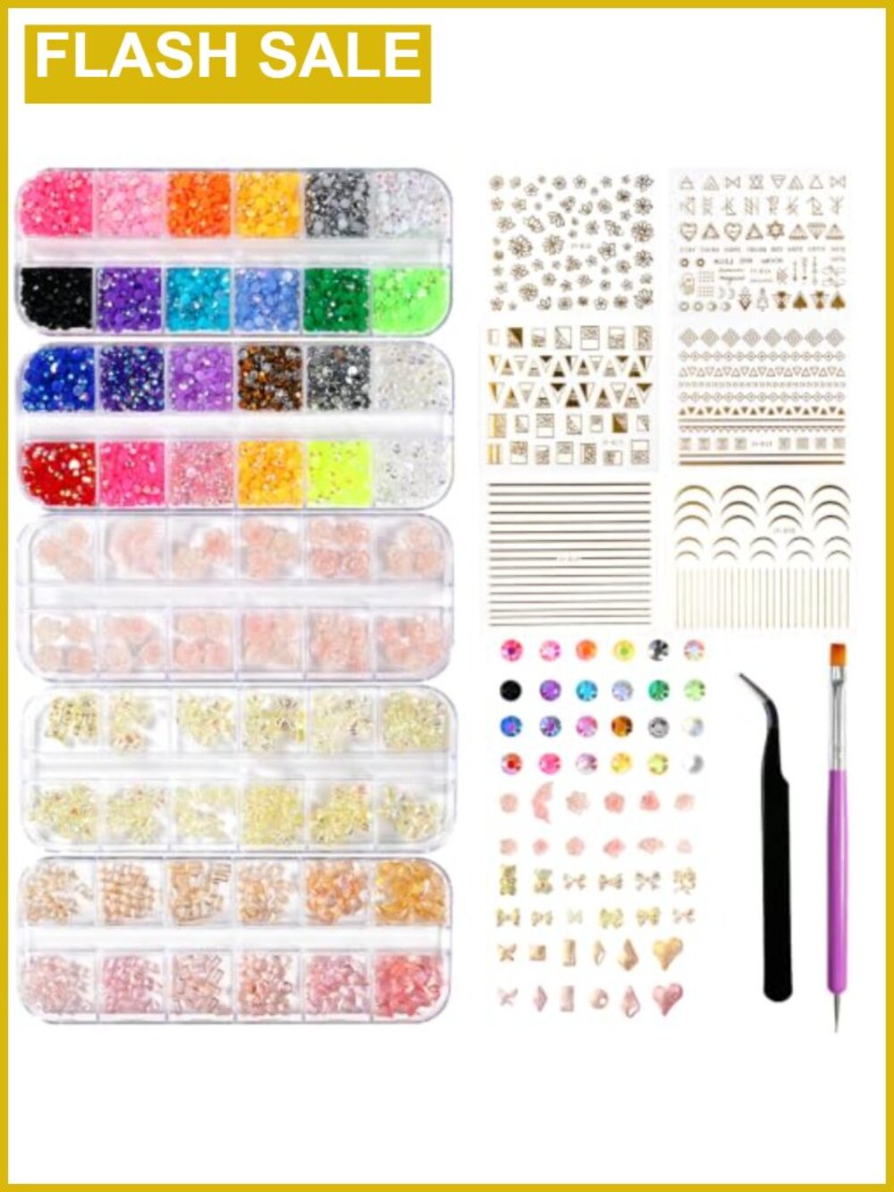 3mm Flatback Rhinestones DIY Kit with Picker Tool